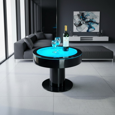 Table Ronde Bar Tables Rondes Jeu d'Eau LED Mobilier LED Illuminé