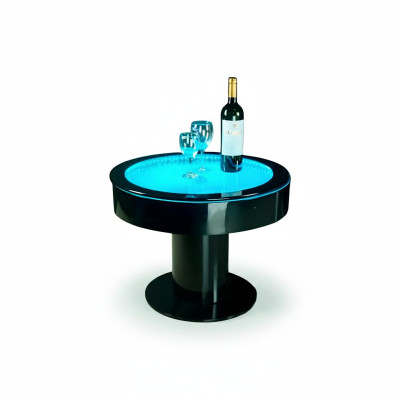 Table Ronde Bar Tables Rondes Jeu d'Eau LED Mobilier LED Illuminé