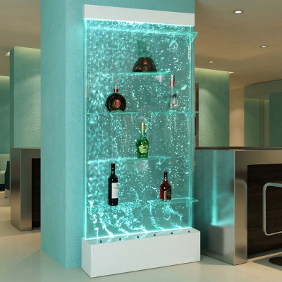 Étagères Concepteur Eclairé Led Mur d'Eau Étagère Bar Colonne Comptoir Colonnes d'Eau