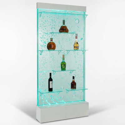 Étagères Concepteur Eclairé Led Mur d'Eau Étagère Bar Colonne Comptoir Colonnes d'Eau
