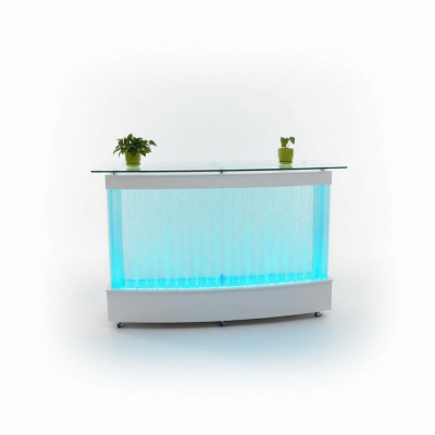 Conception de mur d'eau Comptoir de bar Colonne Tables de luxe illuminées