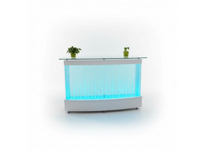 Conception de mur d'eau Comptoir de bar Colonne Tables de luxe illuminées