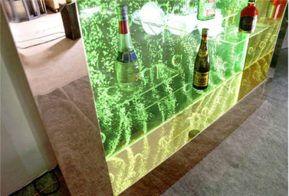 Étagère murale LED Water Wall Bar Meubles Étagères Fantaisie Armoire