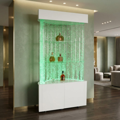 Étagère LED Barre Mur d'eau Colonne Décoration Murs d'eau Illuminés Comptoir de Bar