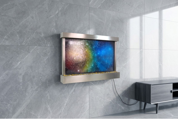 LED mur d'eau colonnes d'eau design cadre photo cascade 145x97