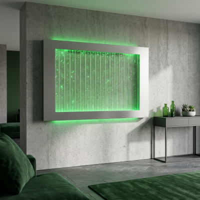 Panneau mural avec des bulles d'eau, mur d'eau LED, image d'eau designeur
