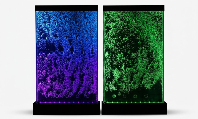 Panneau mural avec des bulles d'eau mur d'eau LED designer d'eau murale