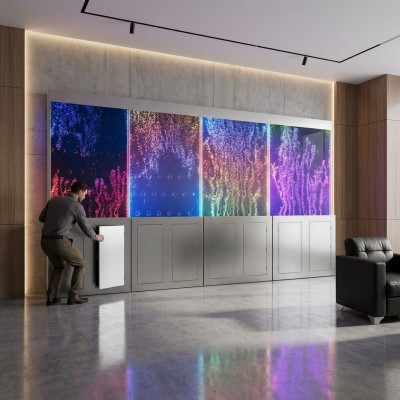 Moderner Wasserspaltwasserwände LED-Wasserwand beleuchtete Wand