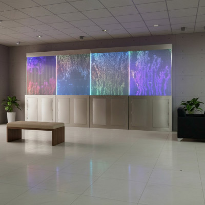 Moderner Wasserspaltwasserwände LED-Wasserwand beleuchtete Wand