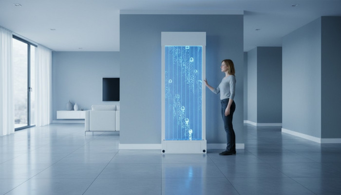 Étagère de séparation Armoire Mur d'eau Colonne Murs Mur d'eau LED
