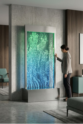 Panneau mural LED Mur d'eau Fontaines murales Bulles d'eau Décoratif Moderne Mur