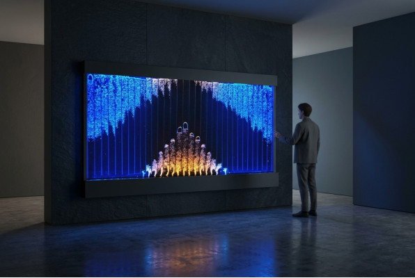 Cloisons murales d'eau modernes Partition LED Décor mural éclairé par l'eau