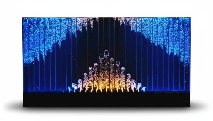 Cloisons murales d'eau modernes Partition LED Décor mural éclairé par l'eau