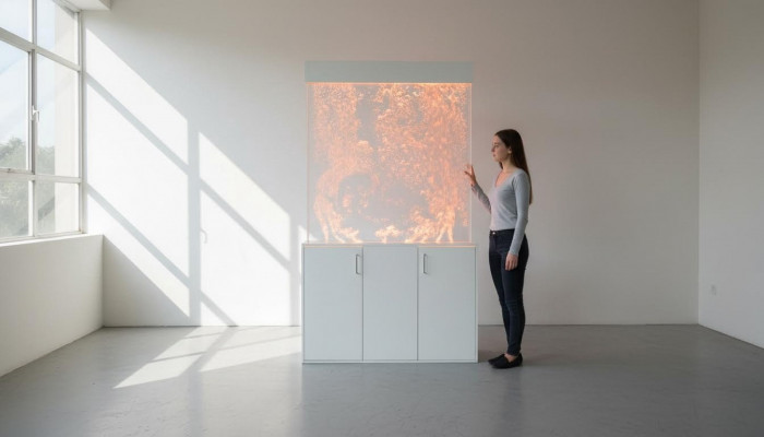 Étagère de partition Armoire Mur d'eau Colonne décorative Murs Mur d'eau LED