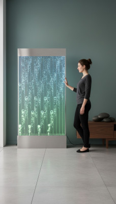 Panneau mural avec des bulles d'eau mur d'eau décoratif LED mur d'eau designer mur d'eau