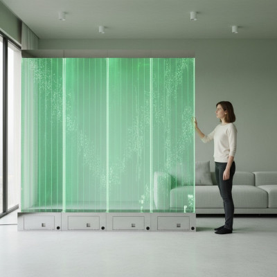 Panneau mural LED Mur d'eau Murs d'eau Moderne à bulles décoratives.