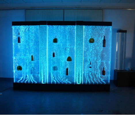 Étagère LED Bar Water Wall Décoration Colonne Lumineuse Mur d'Eau Illuminé Comptoir de Bar