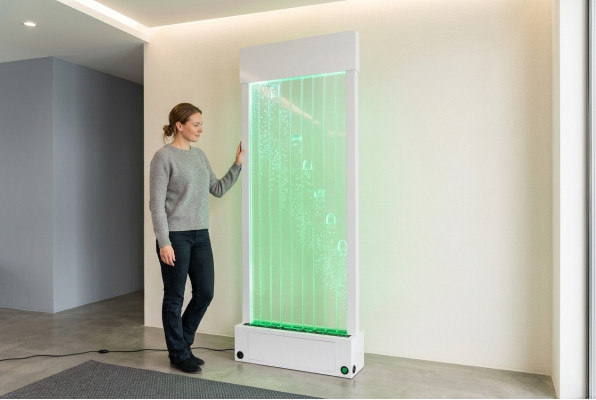 Étagère de partition Armoire à étagères Mur d'eau Colonne Murales LED 100x200