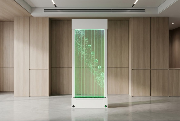 Étagère de partition Armoire à étagères Mur d'eau Colonne Murales LED 100x200