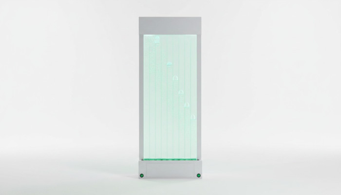 Étagère de partition Armoire à étagères Mur d'eau Colonne Murales LED 100x200