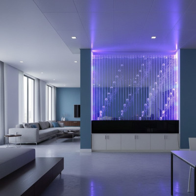 Moderner Teilungswasser-Dekorationswände LED-Wasserwand beleuchtete Wand