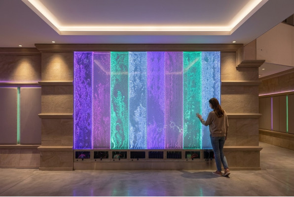 Panneau mural LED Mur d'eau Murs d'eau Moderne Bulles d'eau Mur décoratif