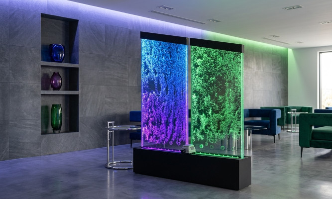 Étagère de division Armoire d'eau Mur Colonne Murs LED 120x200
