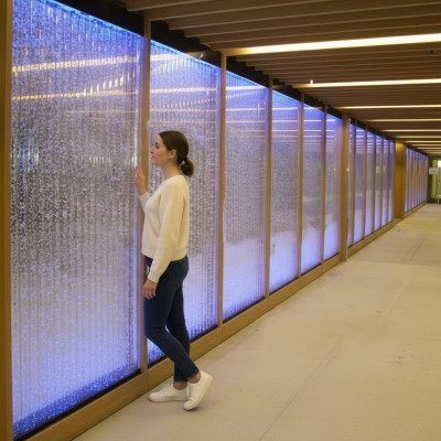 Étagère de partition Penderie Mur d'eau Colonne Murs LED 60x240 Murs d'eau Mur d'eau