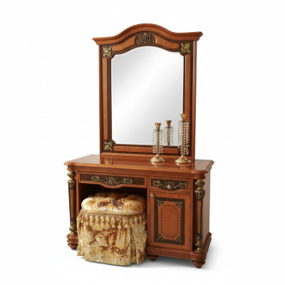 Classe de luxe Coiffeuse baroque rococo avec miroir Commode Consoles de décoration