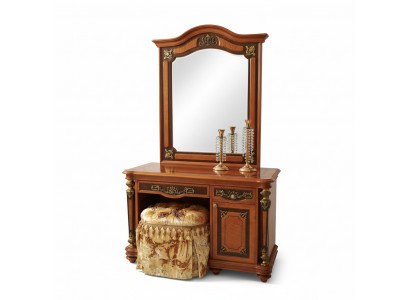 Classe de luxe Coiffeuse baroque rococo avec miroir Commode Consoles de décoration