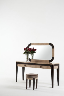 Table Console Moderne Miroir Commode Coiffeuse Chambre
