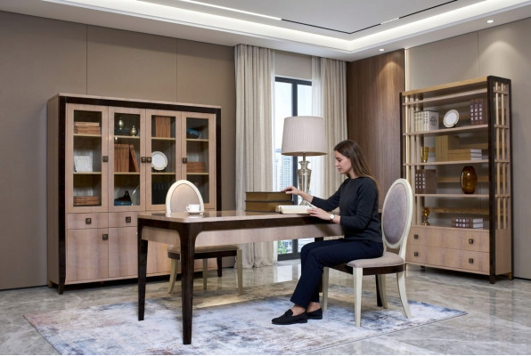 Ensemble de bureau Suite Mobilier Bureau Table Armoire Étagère Complet 4 pièces.