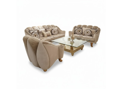 Ensemble de canapés classiques 3+2+1 style baroque rococo canapé antique