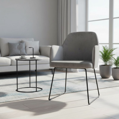 Fauteuil 2x Fauteuil de Salon Chaise Rembourrée Chaise Salon Restaurant Club