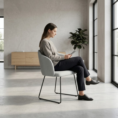 6 chaises de salle à manger Chaise de cuisine Chaise de salon Chaise rembourrée avec accoudoir