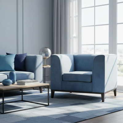 Fauteuil 6x Fauteuil Lounge Chaise Rembourrée Chaise Salon Restaurant Club