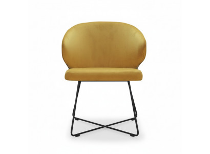 Fauteuils inclinables modernes Ensemble de 8 chaises avec accoudoirs en tissu jaune