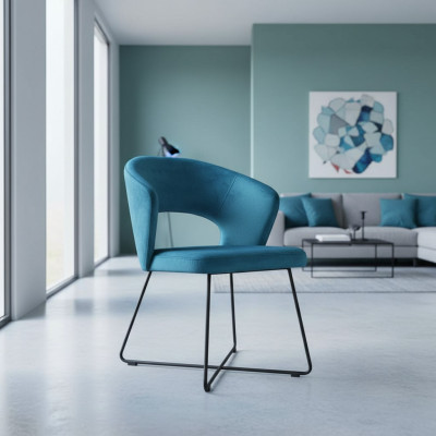 Fauteuil 6x Fauteuil de salon Chaise rembourrée Groupe de chaises Salon Restaurant