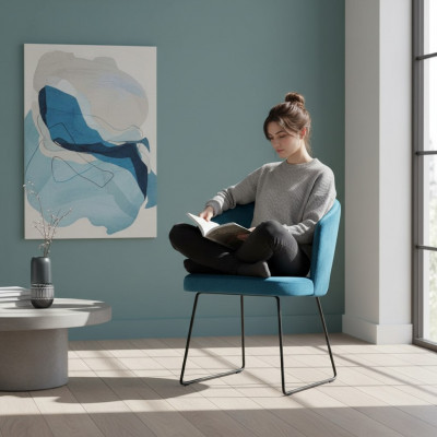Chaises longues inclinables modernes Groupe de 8 chaises Revêtement vert Conception accoudoirs