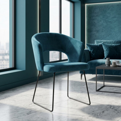 Chaises longues inclinables modernes Groupe de 8 chaises Revêtement vert Conception accoudoirs
