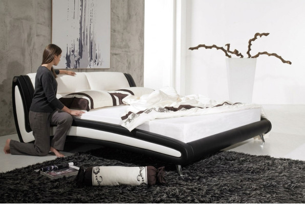 Lit de concepteur Lits Lit de mariage Lit double Lit rembourré Chambre à coucher Lit en cuir