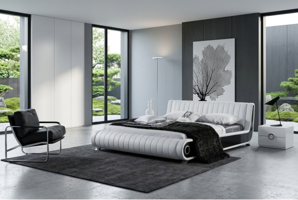 Lit de designer Lit de mariage Lit rembourré Lit de chambre Lit en cuir Lit neuf