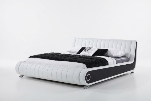 Lit de designer Lit de mariage Lit rembourré Lit de chambre Lit en cuir Lit neuf