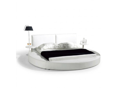 Lit rond design moderne Luxe Tissu d'ameublement Lits ronds Textile tissu