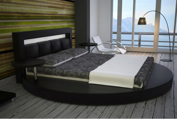 Lit rond Design Lits Lit rembourré Lit rond Rembourrage Rond