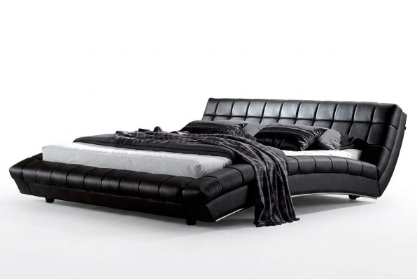 Lit Lits Tapisserie Double Mariage Luxe Cuir Moderne Designer Chambre