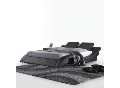 Lit double Lit design Lit de mariage Lit rembourré Chambre Lit en cuir neuf