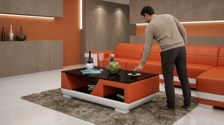 Table basse design Table d'appoint Canapé Salon Table Mobilier Moderne
