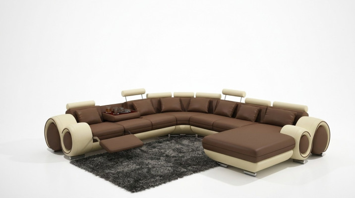 Sofas U-form Sofa Couch Suite d'ameublement Paysage vivant Design Canapé d'angle