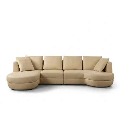 Canapé en cuir ensemble de canapé neuf canapé d'angle suite d'angle design modern